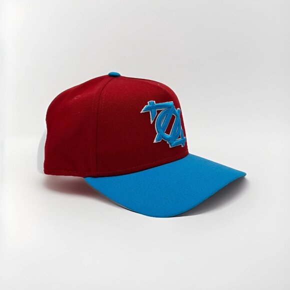 NEW ERA 9FORTY A-Frame Charlotte NC 704 Snapback Hat Red Teal One Size NWOT - Picture 4 of 9